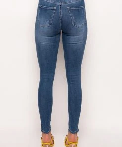 FLEX-FIT HIGH WAISTED SUPER STRETCHY SKINNY JEANS -akira shop flex fit high waisted super stretchy skinny jeans medium blue denim 7 7
