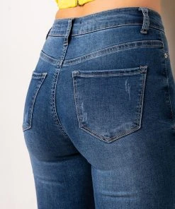 FLEX-FIT HIGH WAISTED SUPER STRETCHY SKINNY JEANS -akira shop flex fit high waisted super stretchy skinny jeans medium blue denim 8 8