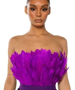 FLY AWAY FEATHER TUBE TOP