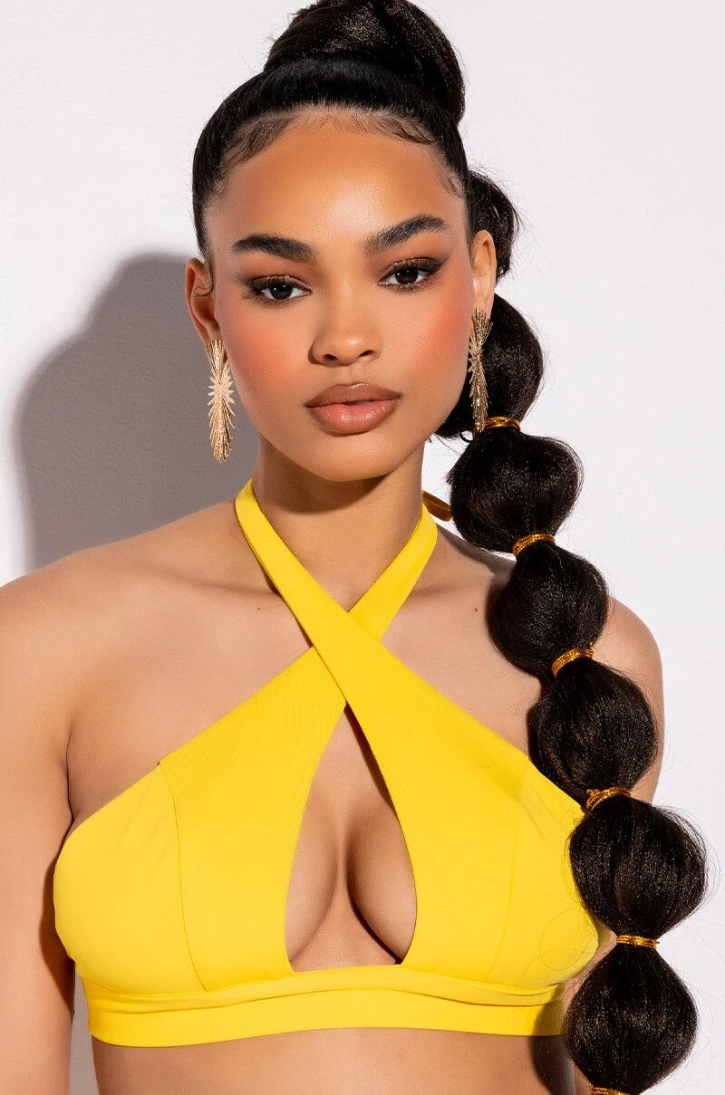 FLY GAL CUTOUT HALTER CROP TOP 3 FLY GAL CUTOUT HALTER CROP TOP