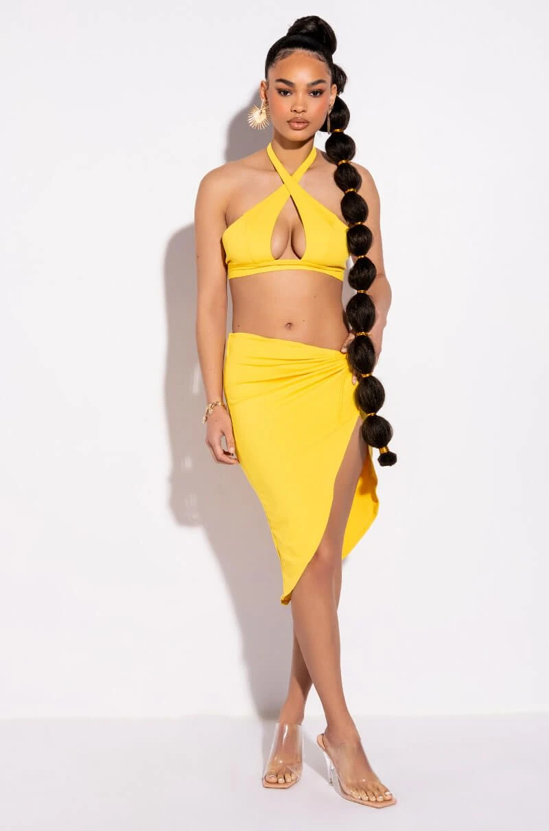 FLY GAL CUTOUT HALTER CROP TOP 4 FLY GAL CUTOUT HALTER CROP TOP - Image 2