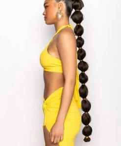 FLY GAL CUTOUT HALTER CROP TOP 12 FLY GAL CUTOUT HALTER CROP TOP -akira shop fly gal cutout halter crop top yellow 4 4