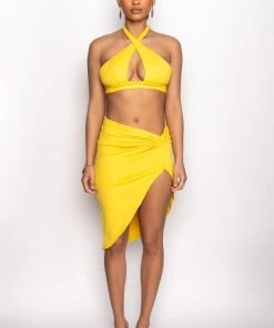 FLY GAL CUTOUT HALTER CROP TOP 15 FLY GAL CUTOUT HALTER CROP TOP -akira shop fly gal cutout halter crop top yellow 7 7