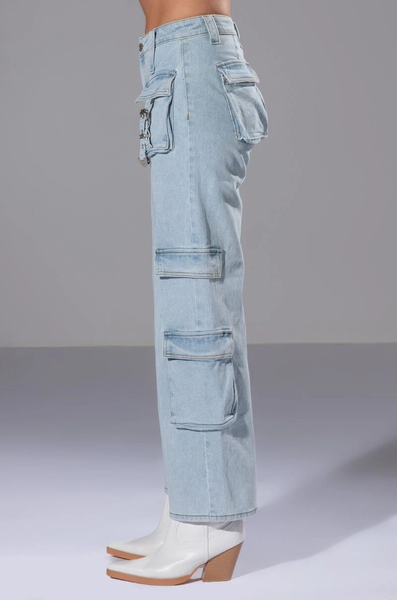 FOR REAL BUCKLE DETAIL RELAXED FIT JEANS 6 FOR REAL BUCKLE DETAIL RELAXED FIT JEANS - Image 4