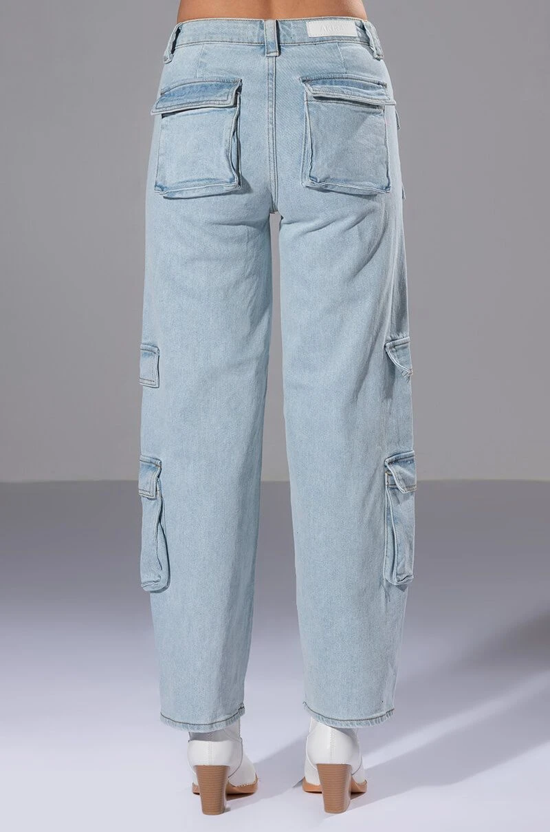 FOR REAL BUCKLE DETAIL RELAXED FIT JEANS 7 FOR REAL BUCKLE DETAIL RELAXED FIT JEANS - Image 5