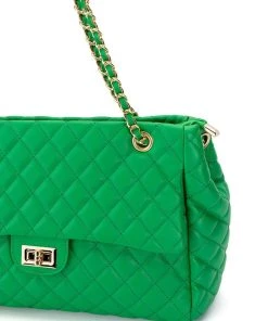 FOUR LEAF CLOVER QUILTED PURSE 8 FOUR LEAF CLOVER QUILTED PURSE -akira shop four leaf clover quilted purse green 4 4