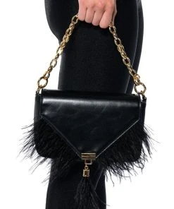 FOXTROT FEATHER BAG -akira shop foxtrot feather bag black 1 1