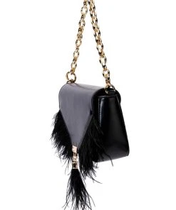 FOXTROT FEATHER BAG -akira shop foxtrot feather bag black 4 4