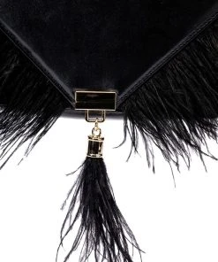 FOXTROT FEATHER BAG -akira shop foxtrot feather bag black 5 5