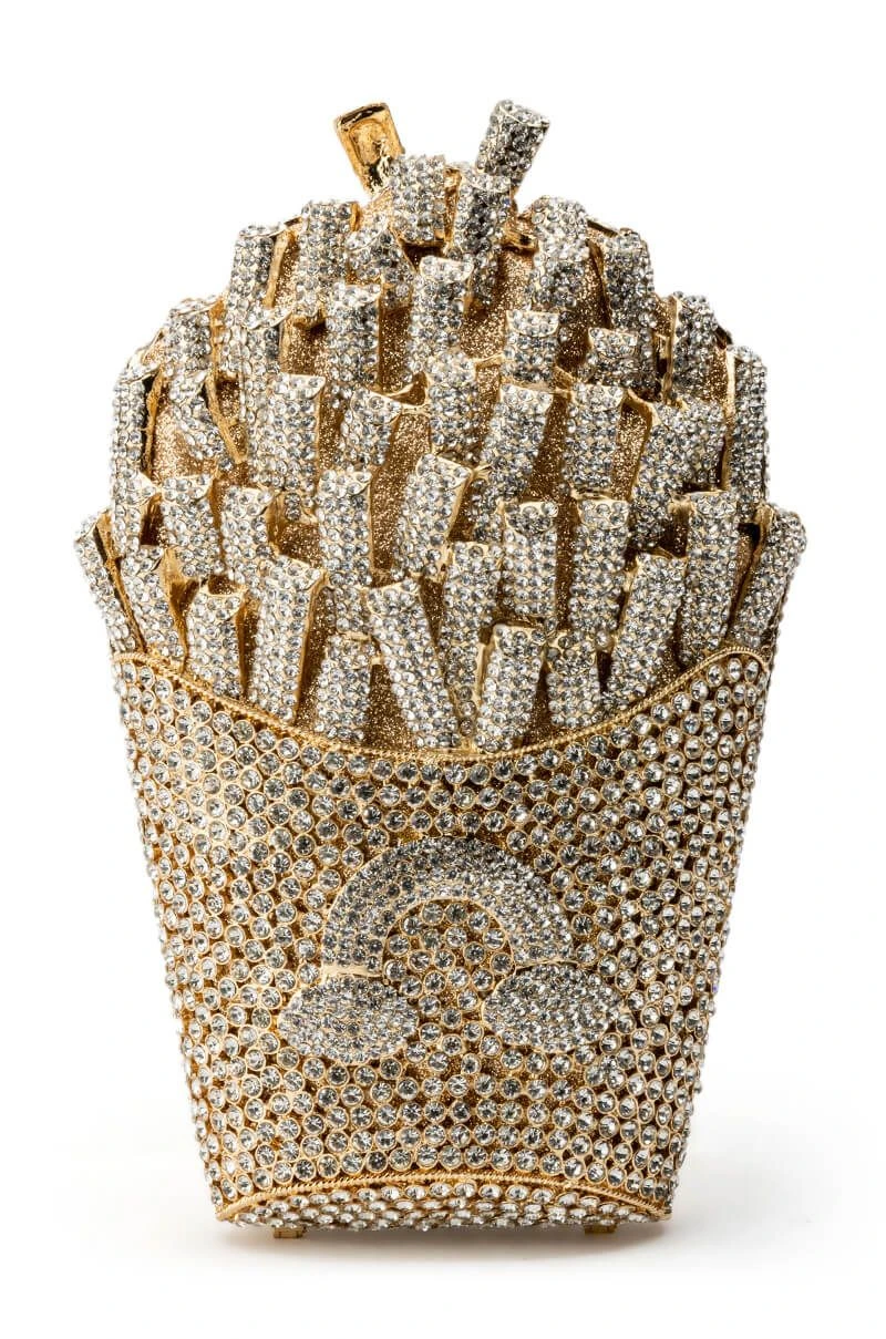 FRENCH FRIED ALL DAY BLINGED CLUTCH 3 FRENCH FRIED ALL DAY BLINGED CLUTCH