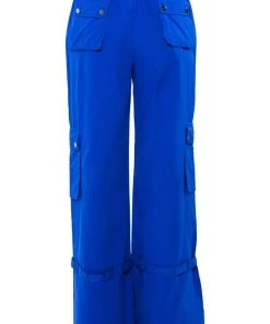 FRENCHY WIDE LEG CARGO PANT -akira shop frenchy wide leg cargo pant royal blue 10 10