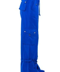 FRENCHY WIDE LEG CARGO PANT -akira shop frenchy wide leg cargo pant royal blue 9 9