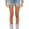 FRESH OUT THE RUNWAY RHINESTONE DENIM SHORT