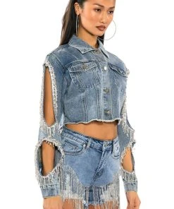 FRESH OUT THE RUNWAY RHINESTONE DENIM SHORT -akira shop fresh out the runway rhinestone denim short light blue 4 4 c1 c1