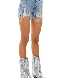 FRESH OUT THE RUNWAY RHINESTONE DENIM SHORT -akira shop fresh out the runway rhinestone denim short light blue 8 8 c1