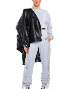 FRINGE ALL THE WAY JOGGER 14 FRINGE ALL THE WAY JOGGER -akira shop fringe all the way jogger heather grey 4 4