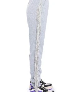 FRINGE ALL THE WAY JOGGER 17 FRINGE ALL THE WAY JOGGER -akira shop fringe all the way jogger heather grey 7 7