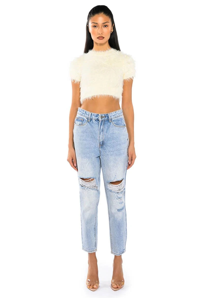 FUZZY MOOD SHORT SLEEVE TOP 5 FUZZY MOOD SHORT SLEEVE TOP - Image 3