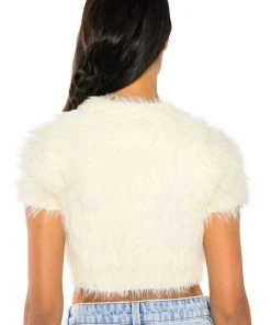 FUZZY MOOD SHORT SLEEVE TOP 12 FUZZY MOOD SHORT SLEEVE TOP -akira shop fuzzy mood short sleeve top ivory 5 5