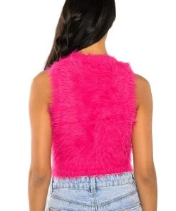 FUZZY MOOD SLEEVELESS TOP -akira shop fuzzy mood sleeveless top fuchsia 5 5