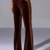 GABRIELLE VELVET FLARE TROUSER -akira shop gabrielle velvet flare trouser brown 1 1