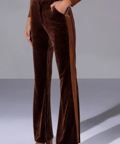 GABRIELLE VELVET FLARE TROUSER