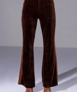 GABRIELLE VELVET FLARE TROUSER -akira shop gabrielle velvet flare trouser brown 3 3