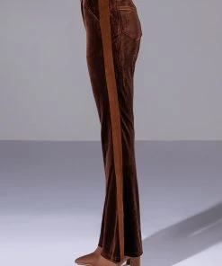 GABRIELLE VELVET FLARE TROUSER -akira shop gabrielle velvet flare trouser brown 4 4