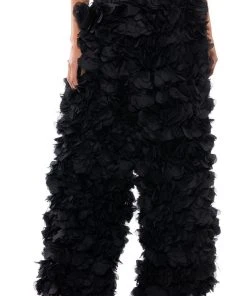 GARDEN OF EDEN APPLIQUE PANTS IN BLACK