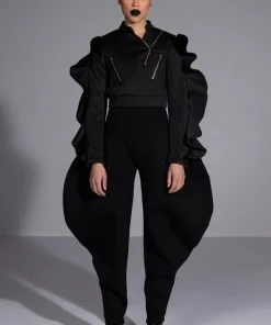 GENIE SCUBA PANTS -akira shop genie scuba pants black 2 2