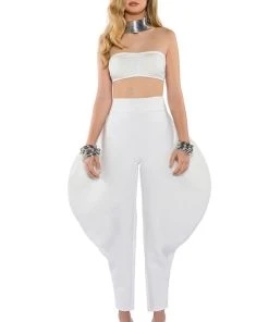 GENIE SCUBA PANTS IN WHITE -akira shop genie scuba pants white 4 4