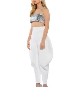 GENIE SCUBA PANTS IN WHITE -akira shop genie scuba pants white 7 7