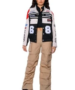 GET DOWN RUCHED PARACHUTE PANT -akira shop get down ruched parachute pant taupe 3 3