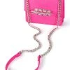 GET LIT PINK KNUCKLE CROSSBODY PURSE -akira shop get lit pink knuckle crossbody purse pink 3 3