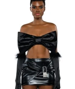 GIFT FOR YOU TUBE TOP AND GLOVES SET -akira shop gift for you tube top and gloves set black 4 4 c1