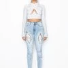 GLAMOUR RHINESTONE SKINNY JEANS