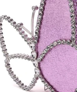 GLASS ANIMALS RHINESTONE HANDLE BAG -akira shop glass animals rhinestone handle bag pink 6 6