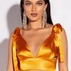 GOLDEN HOUR TIE SLEEVE CROP TOP -akira shop golden hour tie sleeve crop top yellow 1 1