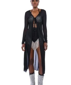 GONNA LOVE ME WATERFALL RHINESTONE DENIM SHORT -akira shop gonna love me waterfall rhinestone denim short black 8 8 c1 c1 c1