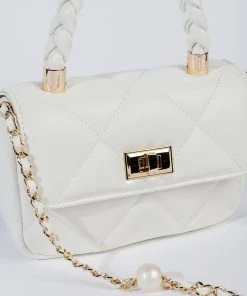 GOOD AS HELL PEARL WHITE QUILTED BAG 8 GOOD AS HELL PEARL WHITE QUILTED BAG -akira shop good as hell pearl white quilted bag white 4 4
