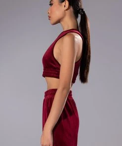 GRETCHEN CROPPED TANK TOP -akira shop gretchen cropped tank top dark red 6 6