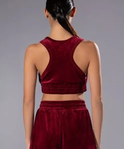 GRETCHEN CROPPED TANK TOP -akira shop gretchen cropped tank top dark red 7 7