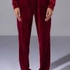 GRETCHEN STRAIGHT FIT JOGGERS -akira shop gretchen straight fit joggers dark red 1 1