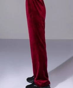 GRETCHEN STRAIGHT FIT JOGGERS -akira shop gretchen straight fit joggers dark red 6 6