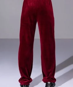 GRETCHEN STRAIGHT FIT JOGGERS -akira shop gretchen straight fit joggers dark red 7 7