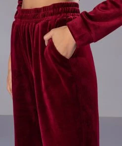 GRETCHEN STRAIGHT FIT JOGGERS -akira shop gretchen straight fit joggers dark red 8 8