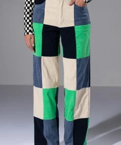 HALLIE COLOR BLOCKED WIDE LEG PANT