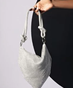 HANDKERCHIEF BLING BAG -akira shop handkerchief bling bag silver 1 1