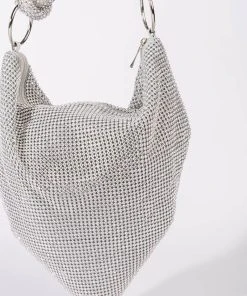 HANDKERCHIEF BLING BAG -akira shop handkerchief bling bag silver 3 3 c1