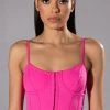 HANSEL FRONT HOOK AND EYE CORSET -akira shop hansel front hook and eye corset pink 1 1